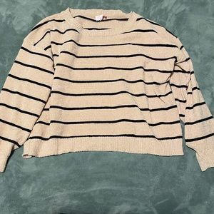 Pink Lily Chenille Striped Sweater